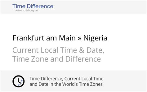 germany and nigeria time difference